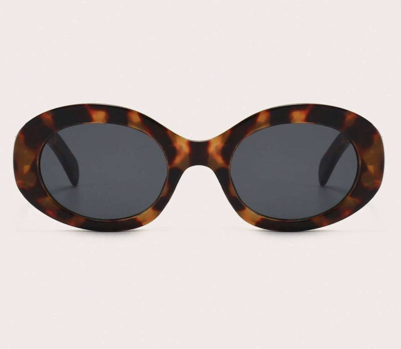 Women Tortoiseshell Oval Frame Fashion Glasses For Daily Life - Image 2